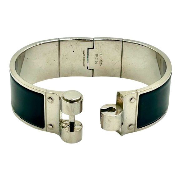 Hermès Enamel Charniere Uni Wide Hinged Bracelet - Picture 9 of 11